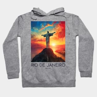 A Pop Art Travel Print of Rio de Janeiro - Brazil Hoodie